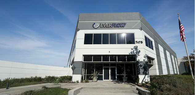 Exterior view of Everflow distribution center supporting nationwide wholesale plumbing supply operations.