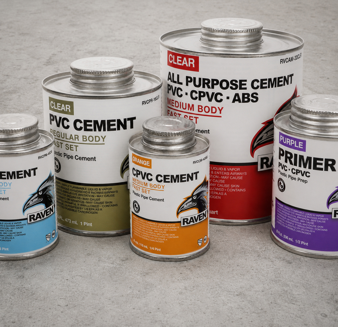 Raven Pipe Cement & Primers