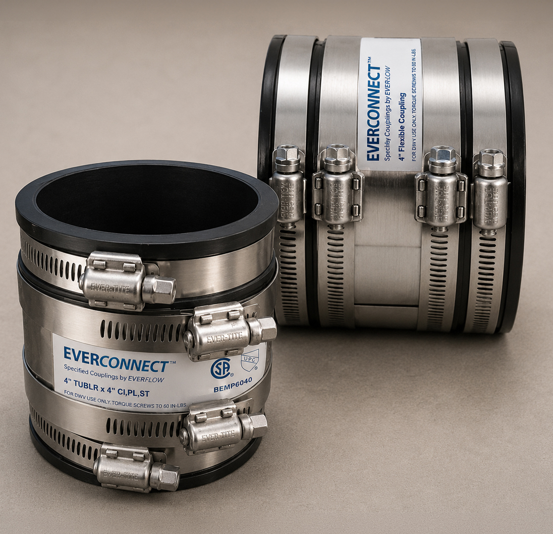 Everconnect shielded transition couplings in multiple sizes.